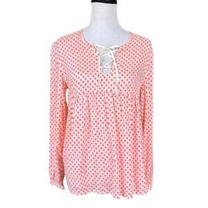 Indi & Cold San Sebastian Neon Print Long Sleeve Peasant Boho Top